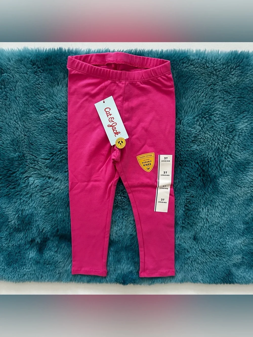 Cat & Jack Bright Pink Girls' Stretch Leggings Size 2T